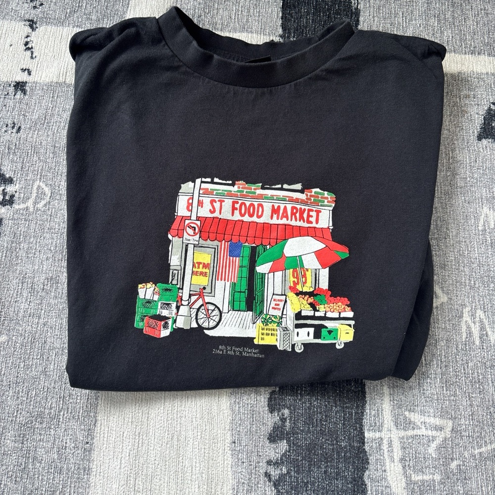 Cotton On Black T- Shirt with Market Graphic
